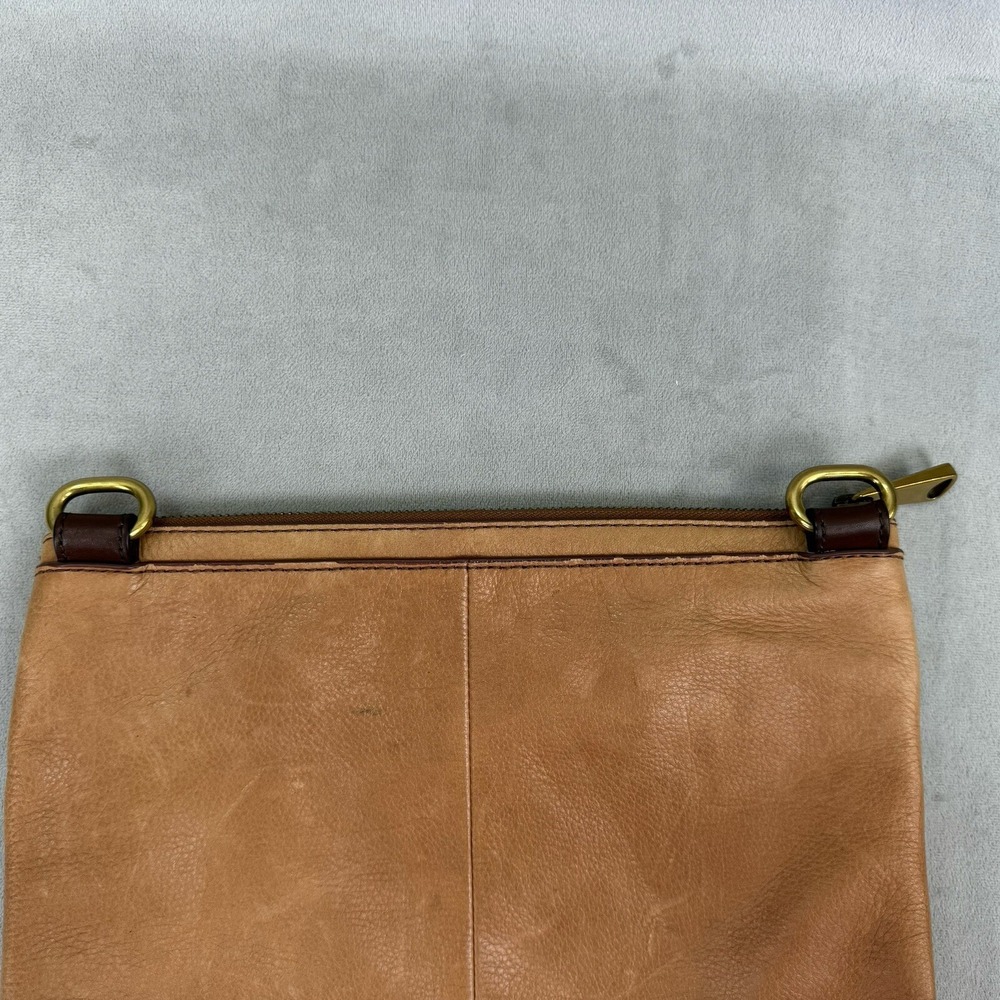 Vintage Fossil Explorer  Brown Pebbled soft Leather Shoulder Bag *NO STRAP* - Picture 12 of 14